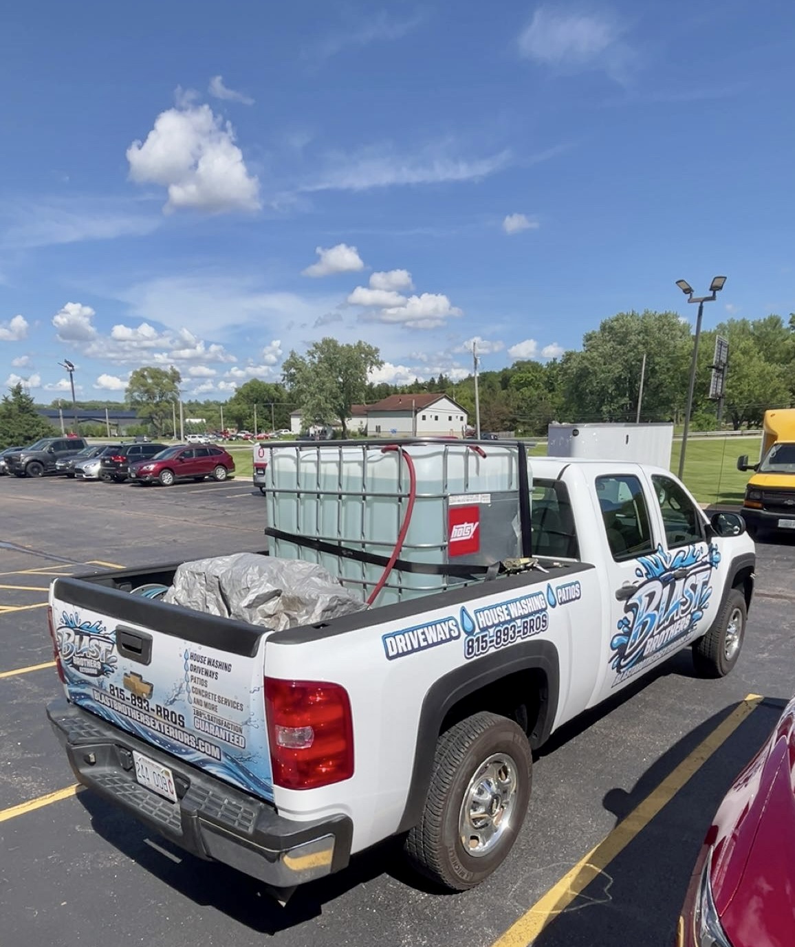The Blast Brothers Exteriors work truck